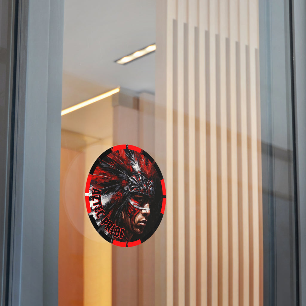 Aztec King of Kings Round Vinyl Sticker – Waterproof Matte Decal (2”–6”)