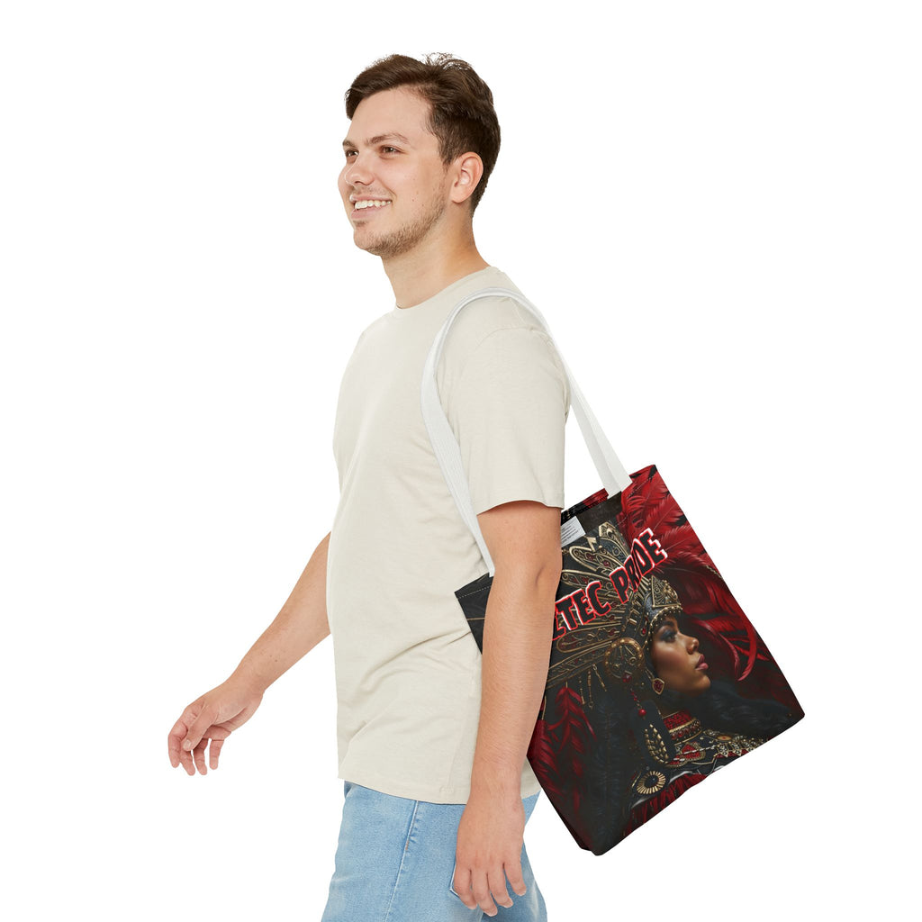 Aztec Lioness Queen Tote Bag – Aztec-Inspired Reusable Shopping Bag | GringoArte