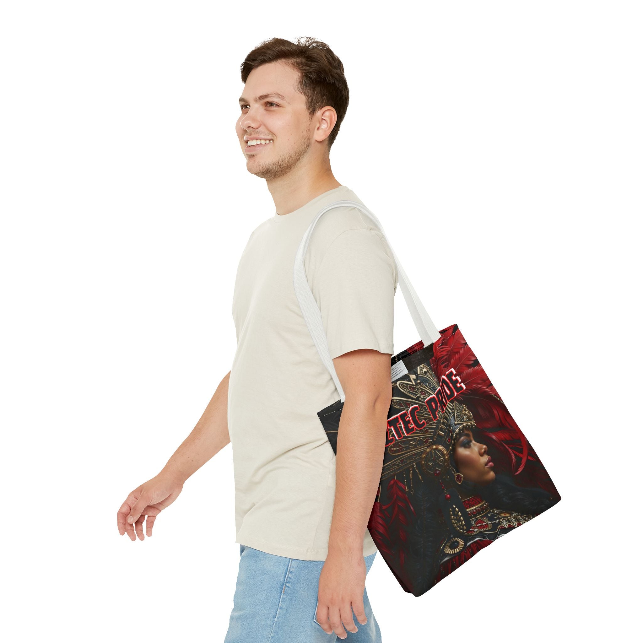 Aztec Lioness Queen Tote Bag – Aztec-Inspired Reusable Shopping Bag | GringoArte