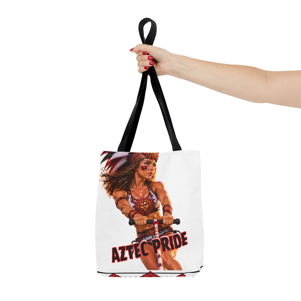 Aztec Waterski Wakeboard Female Warrior Tote Bag | Aztec-Inspired AI Art • Made & Shipped in the USA • 🚚 FREE USA Shipping • FREE Personalization