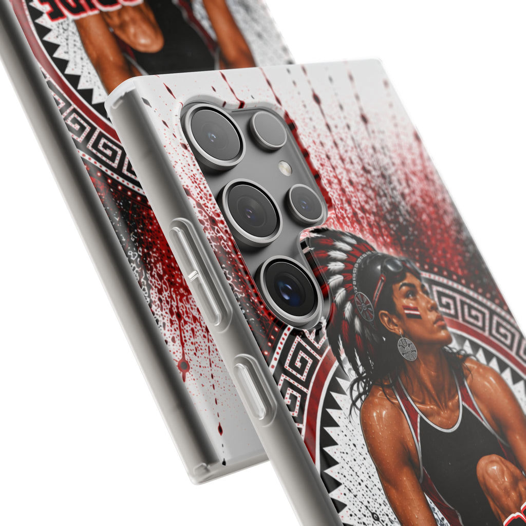 Aztec Swim & Dive Warrior – Flexi Phone Case (iPhone & Samsung • Clear TPU • Made & Shipped in the USA • 🚚 FREE USA Shipping • Personalized Option)