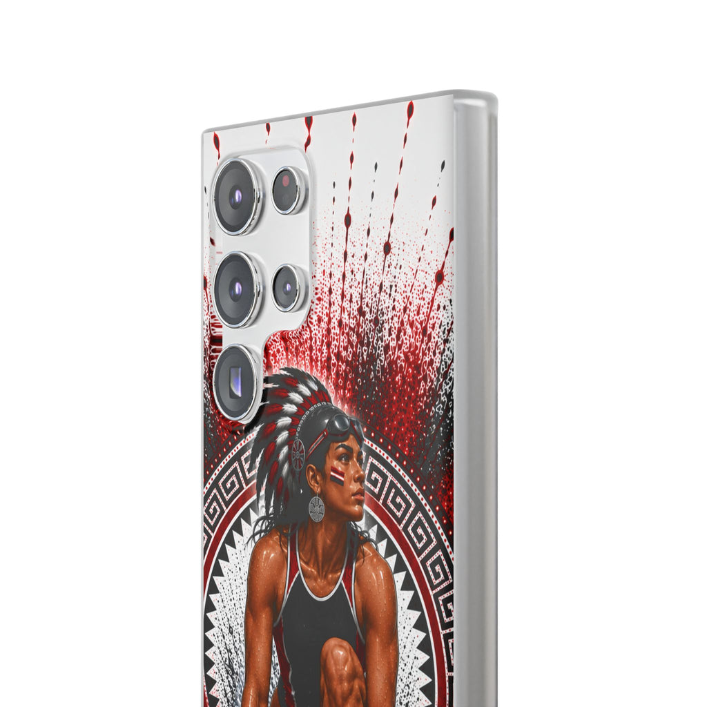 Aztec Swim & Dive Warrior – Flexi Phone Case (iPhone & Samsung • Clear TPU • Made & Shipped in the USA • 🚚 FREE USA Shipping • Personalized Option)