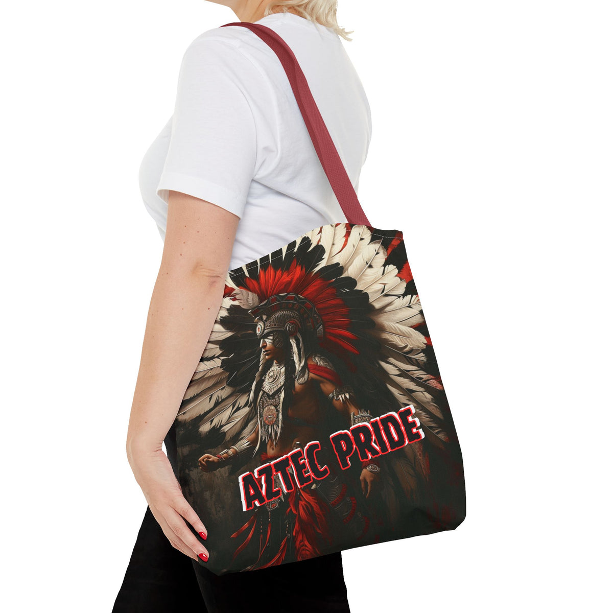 Aztec Fierce Warrior Tote Bag – Aztec-Inspired Reusable Shopping Bag | GringoArte