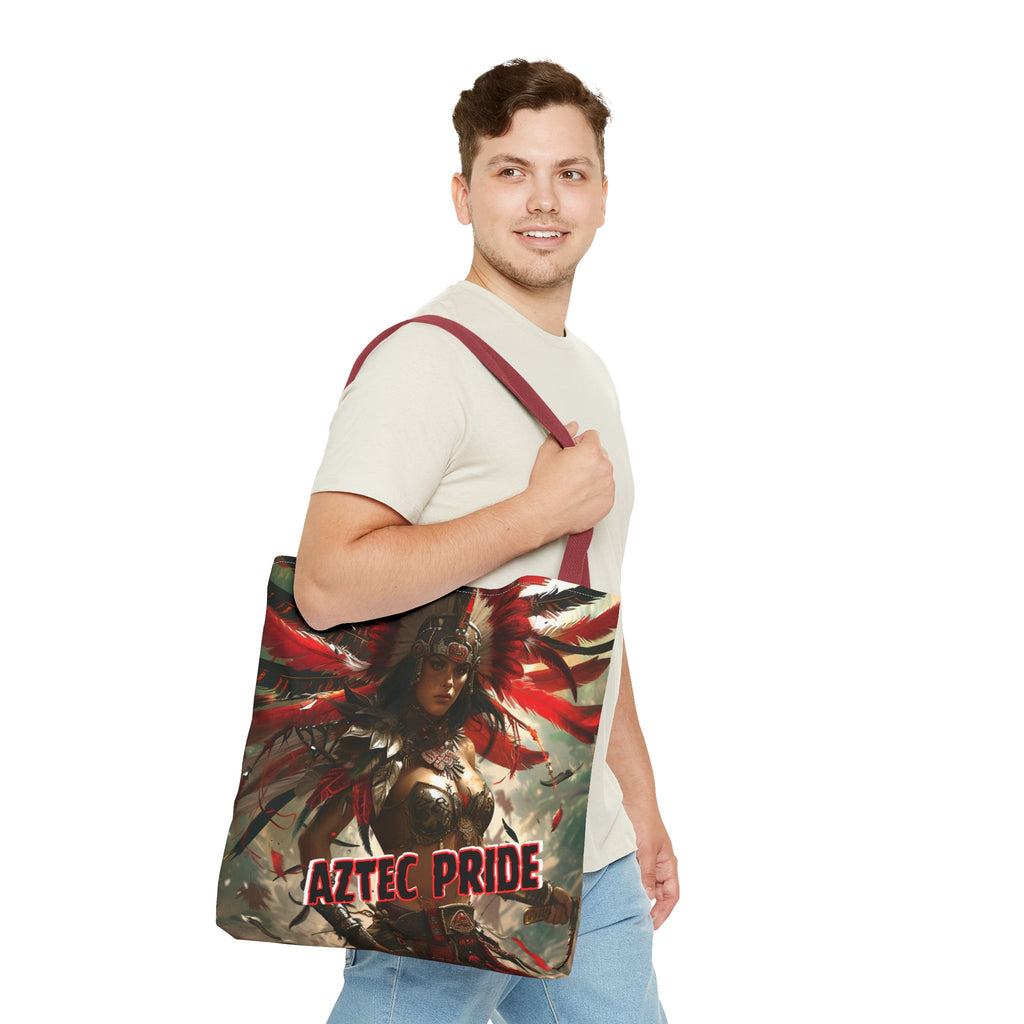Aztec Blood Feather Goddess Tote Bag – Aztec-Inspired Reusable Shopping Bag | GringoArte