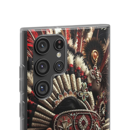 Aztec Goddess Spirit – Flexi Phone Case (iPhone & Samsung • Clear TPU • Made in USA • Personalized Option)