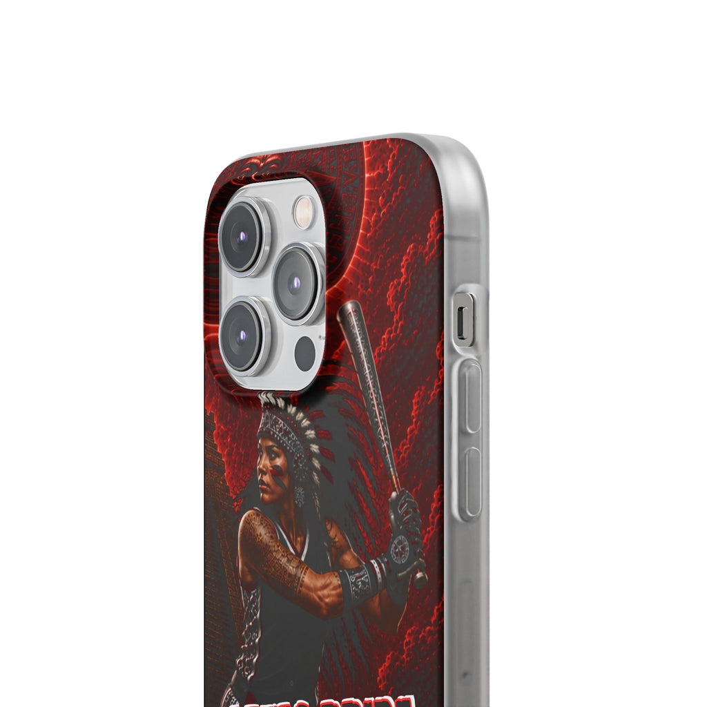 Aztec Softball Warrior – Flexi Phone Case (iPhone & Samsung • Clear TPU • Made in USA • Personalized Option)