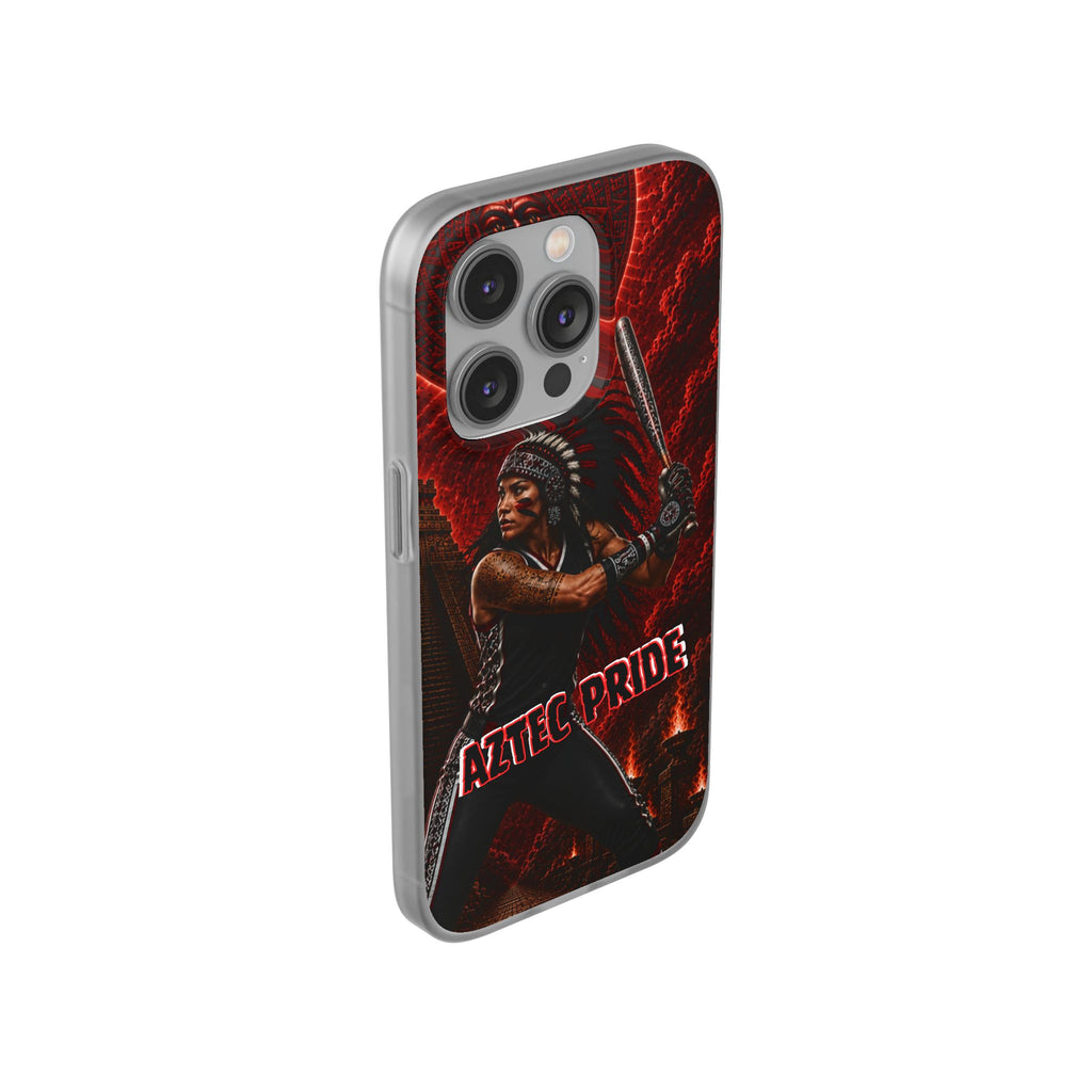Aztec Softball Warrior – Flexi Phone Case (iPhone & Samsung • Clear TPU • Made in USA • Personalized Option)