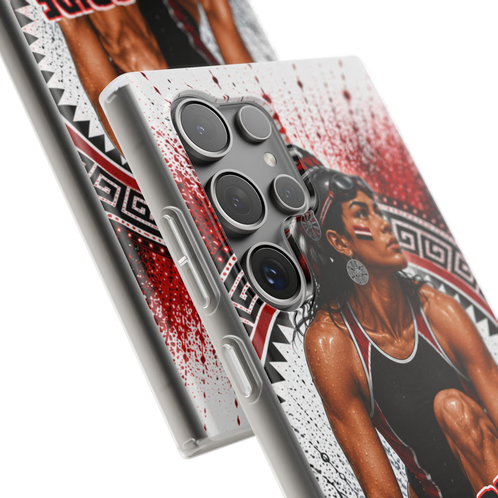 Aztec Swim & Dive Warrior – Flexi Phone Case (iPhone & Samsung • Clear TPU • Made & Shipped in the USA • 🚚 FREE USA Shipping • Personalized Option)