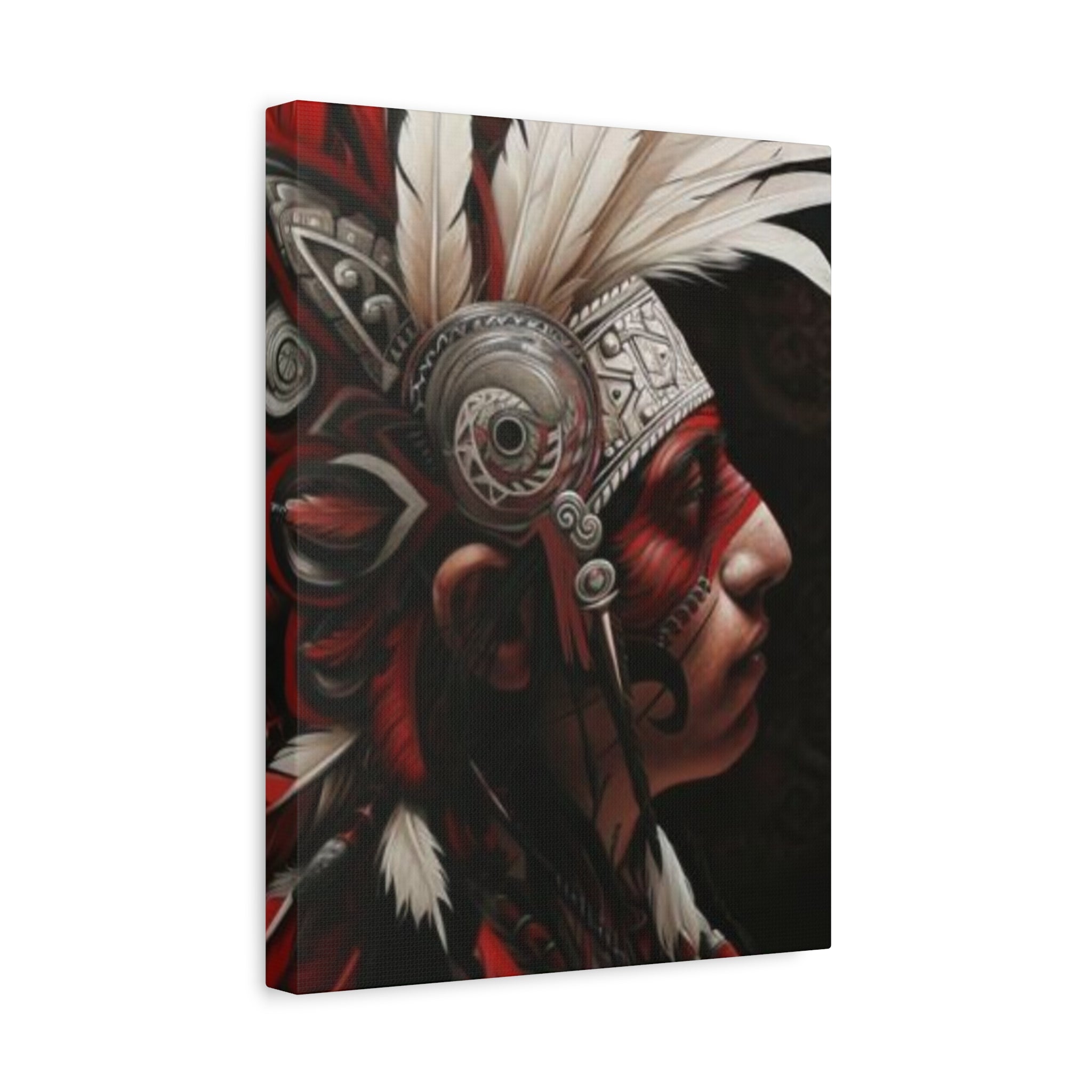 Aztec Warrior King – Bold Aztec Wall Art Canvas