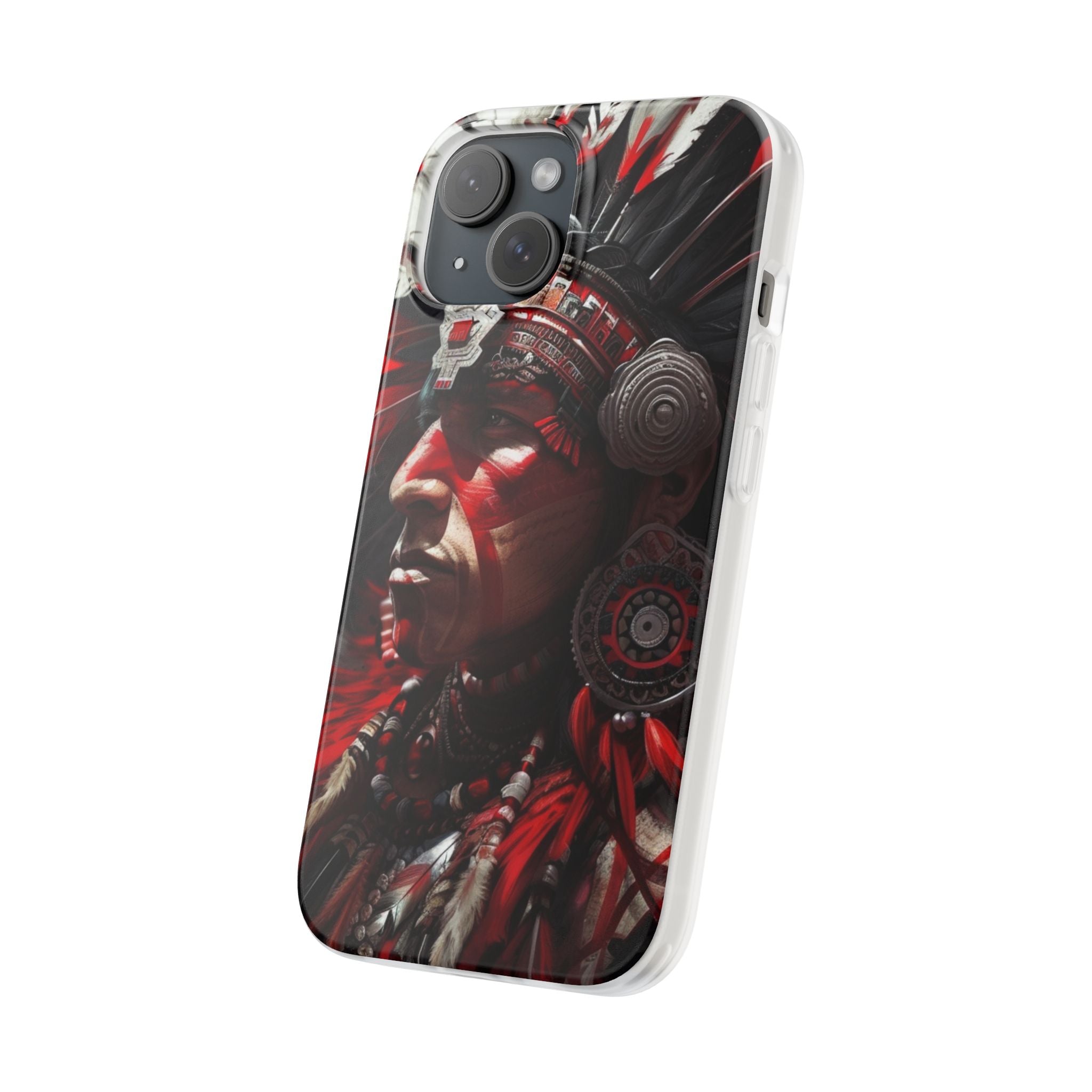 Aztec Loyal Warrior – Flexi Phone Case (iPhone & Samsung • Clear TPU • Made in USA • Personalized Option)