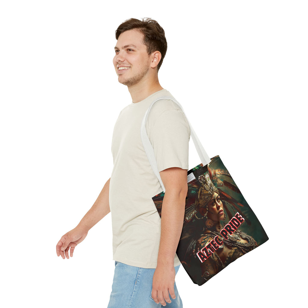 Aztec Warrior Goddess Tote Bag – Aztec-Inspired Reusable Shopping Bag | GringoArte