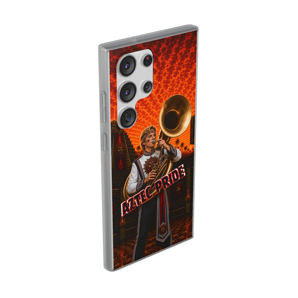 Aztec Band Warrior – Flexi Phone Case (iPhone & Samsung • Clear TPU • Made & Shipped in the USA • 🚚 FREE USA Shipping • Personalized Option)