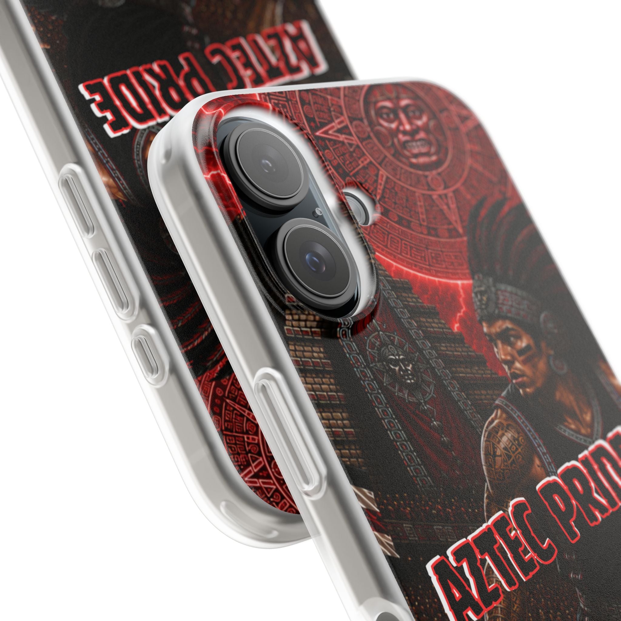 Aztec Basketall Warrior – Flexi Phone Case (iPhone & Samsung • Clear TPU • Made & Shipped in the USA • 🚚 FREE USA Shipping • Personalized Option)