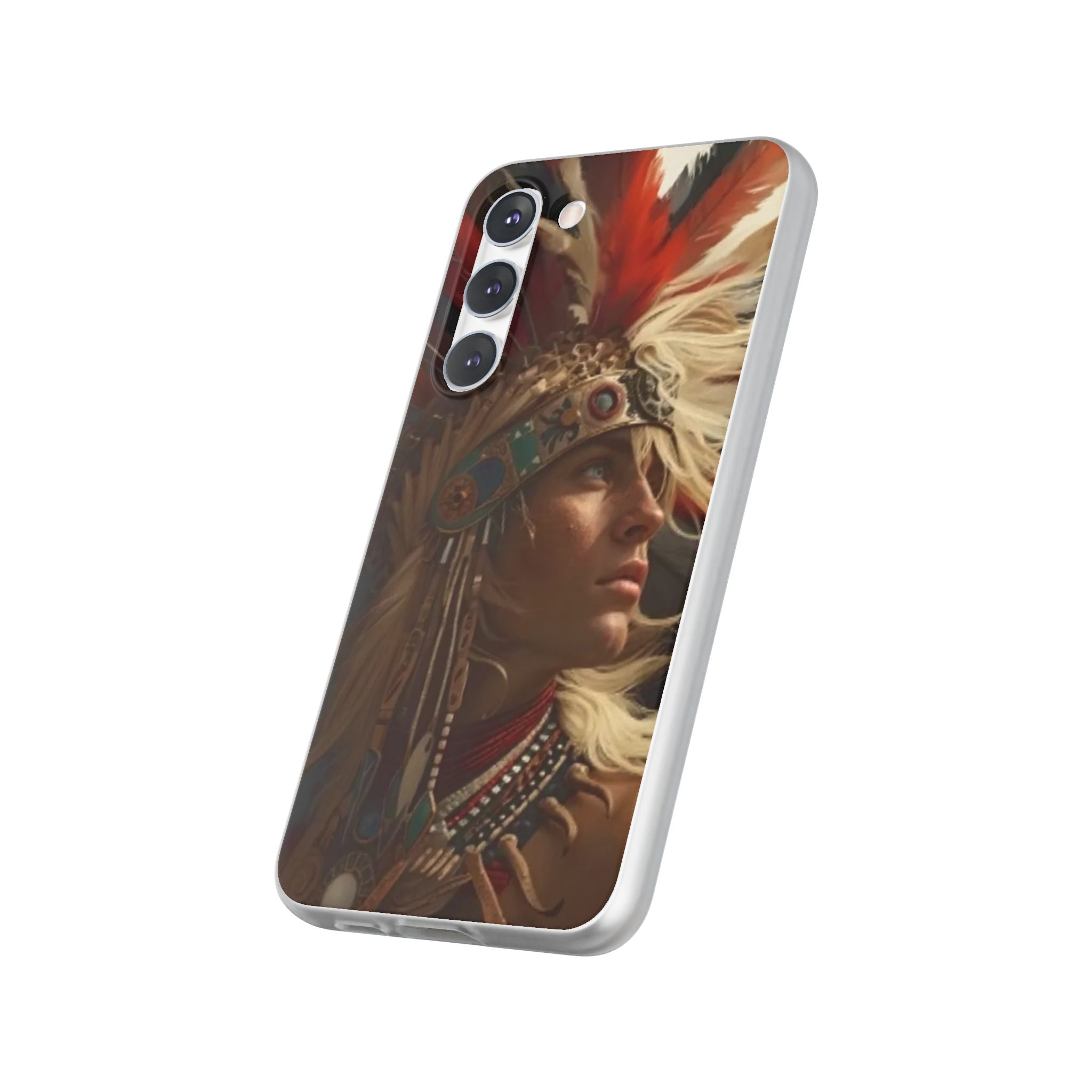Aztec Sky Prince – Flexi Phone Case (iPhone & Samsung • Clear TPU • Made in USA • Personalized Option)