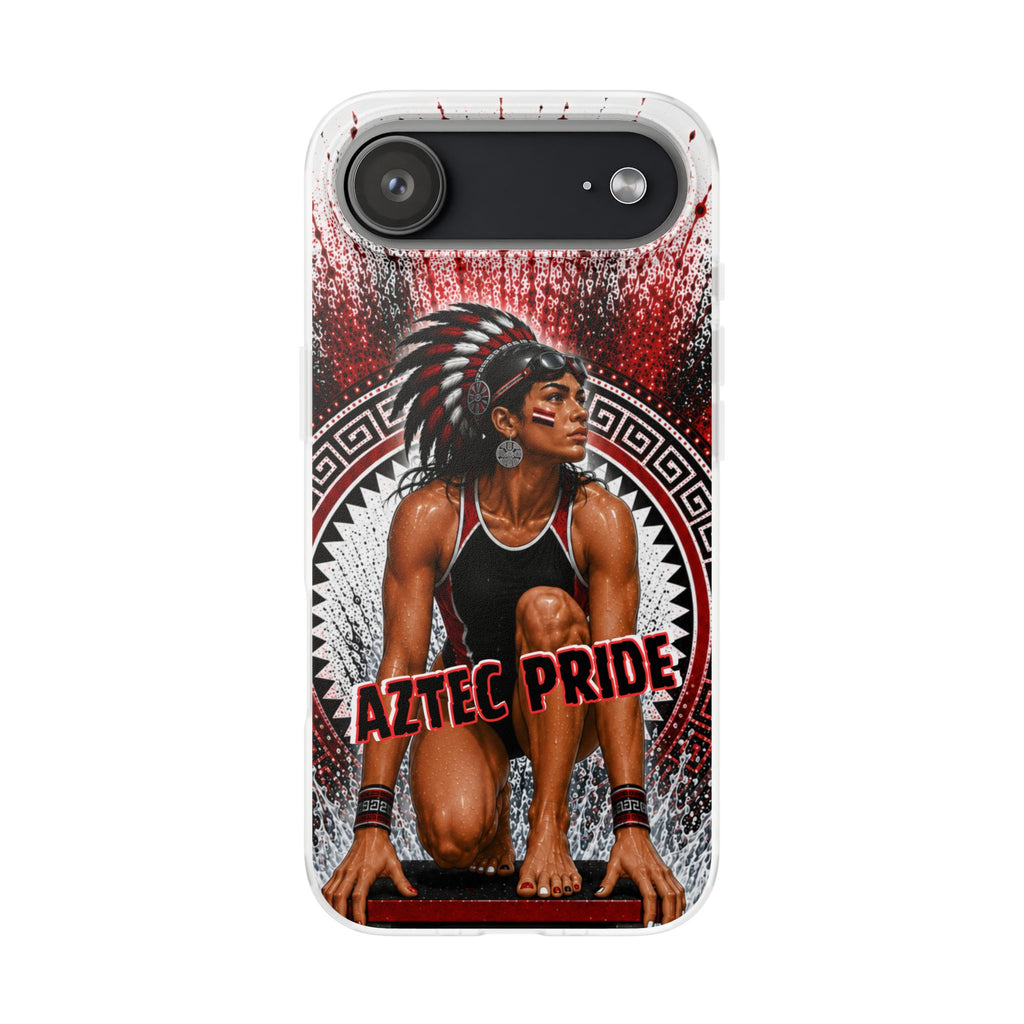 Aztec Swim & Dive Warrior – Flexi Phone Case (iPhone & Samsung • Clear TPU • Made & Shipped in the USA • 🚚 FREE USA Shipping • Personalized Option)