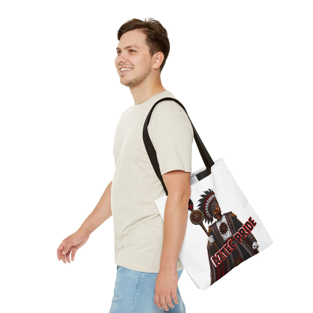 Aztec Band Warrior Tote Bag | Aztec-Inspired AI Art • Made & Shipped in the USA • 🚚 FREE USA Shipping • FREE Personalization