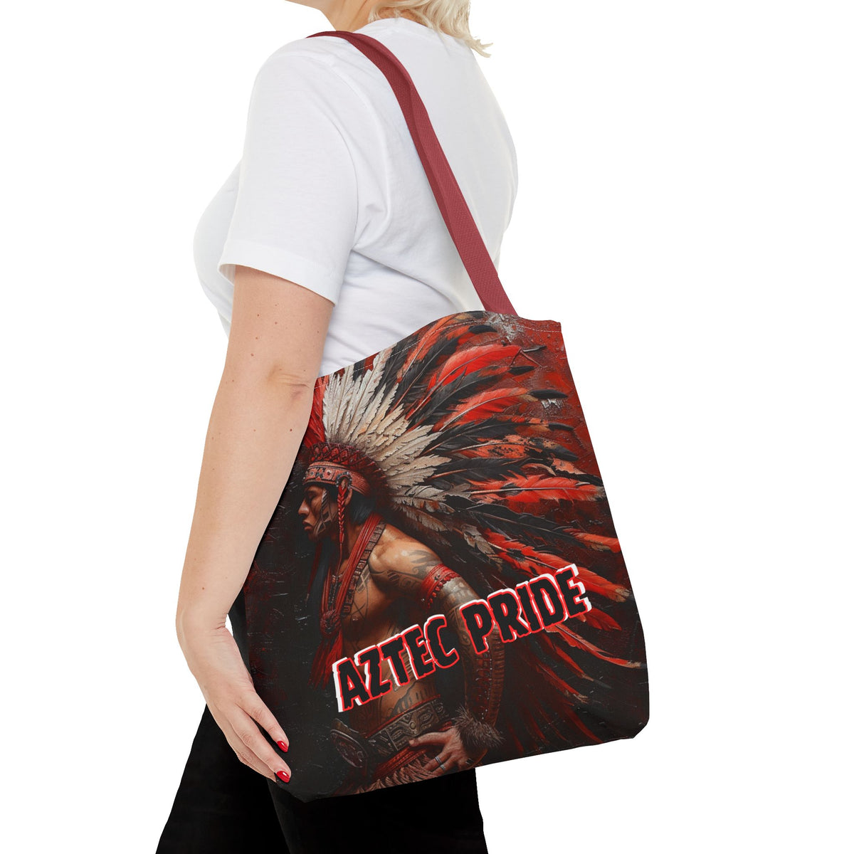 Aztec Noble Warrior Tote Bag – Aztec-Inspired Reusable Shopping Bag | GringoArte