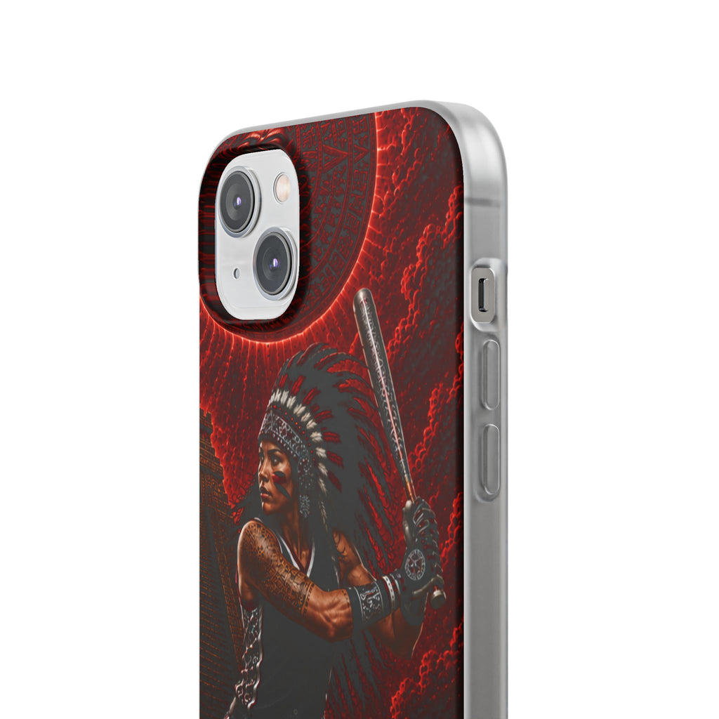 Aztec Softball Warrior – Flexi Phone Case (iPhone & Samsung • Clear TPU • Made in USA • Personalized Option)