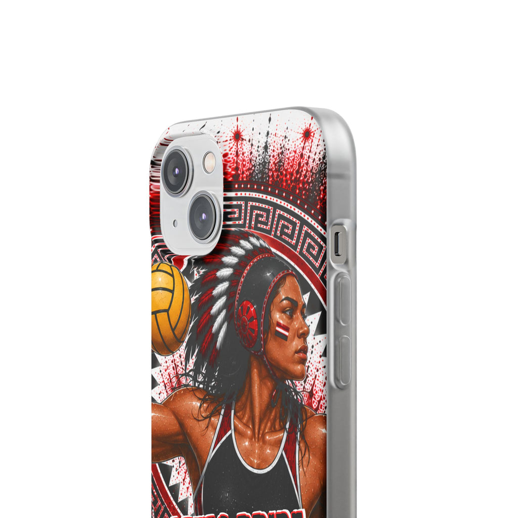 Aztec Water Polo Warrior – Flexi Phone Case (iPhone & Samsung • Clear TPU • Made in USA • Personalized Option)