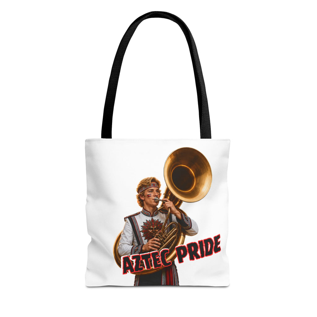 Aztec Band Warrior Tote Bag | Aztec-Inspired AI Art • Made & Shipped in the USA • 🚚 FREE USA Shipping • FREE Personalization