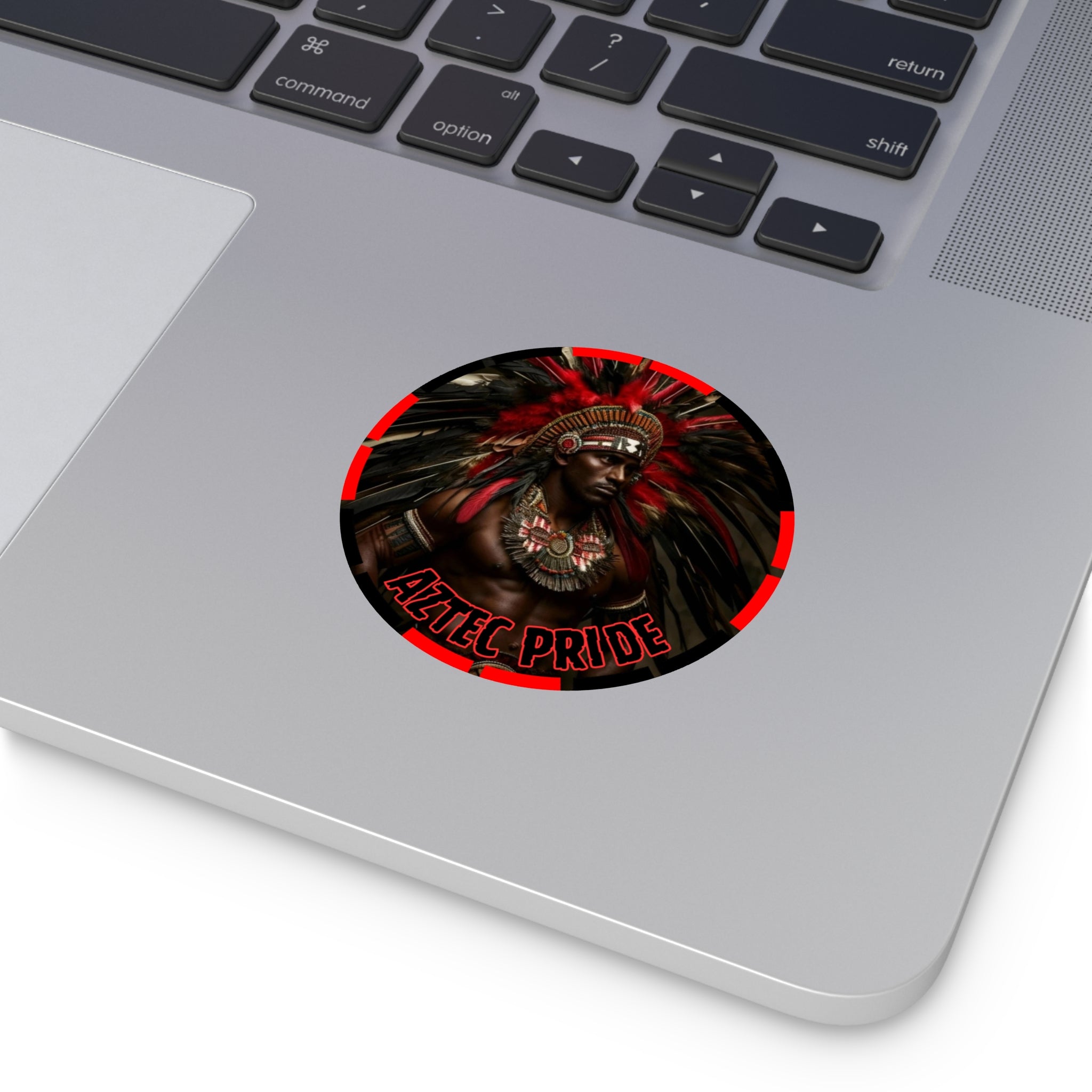 Aztec Panther Warrior Round Vinyl Sticker – Waterproof Matte Decal (2”–6”)