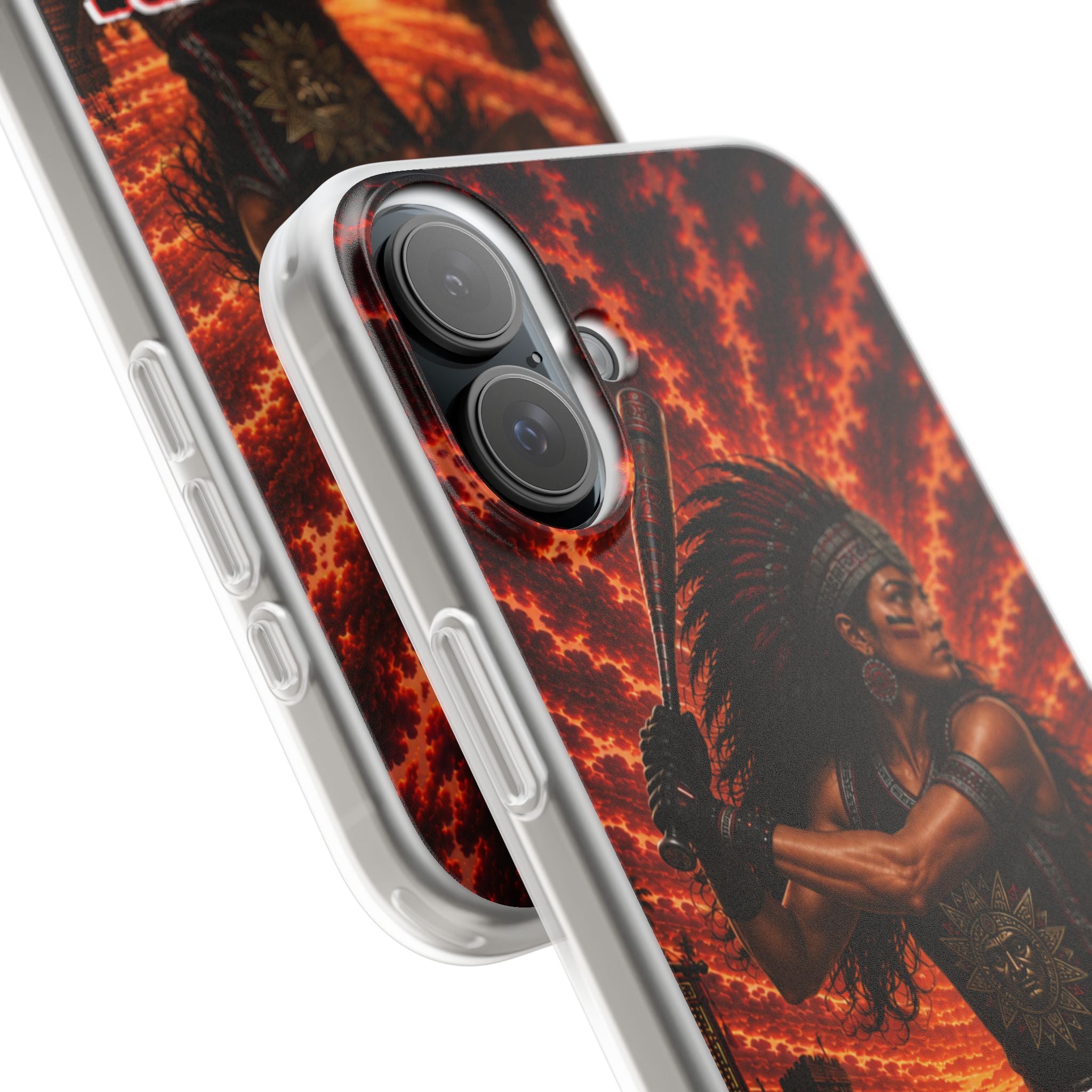 Aztec Softball Warrior – Flexi Phone Case (iPhone & Samsung • Clear TPU • Made & Shipped in the USA • 🚚 FREE USA Shipping • Personalized Option)