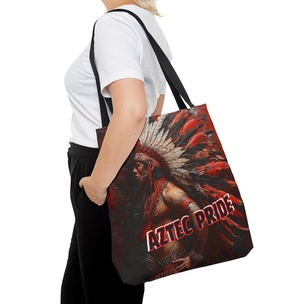 Aztec Noble Warrior Tote Bag – Aztec-Inspired Reusable Shopping Bag | GringoArte