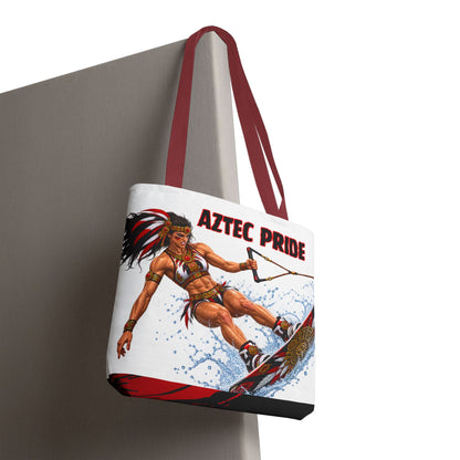 Aztec Waterski Wakeboard Savage Female Warrior Tote Bag