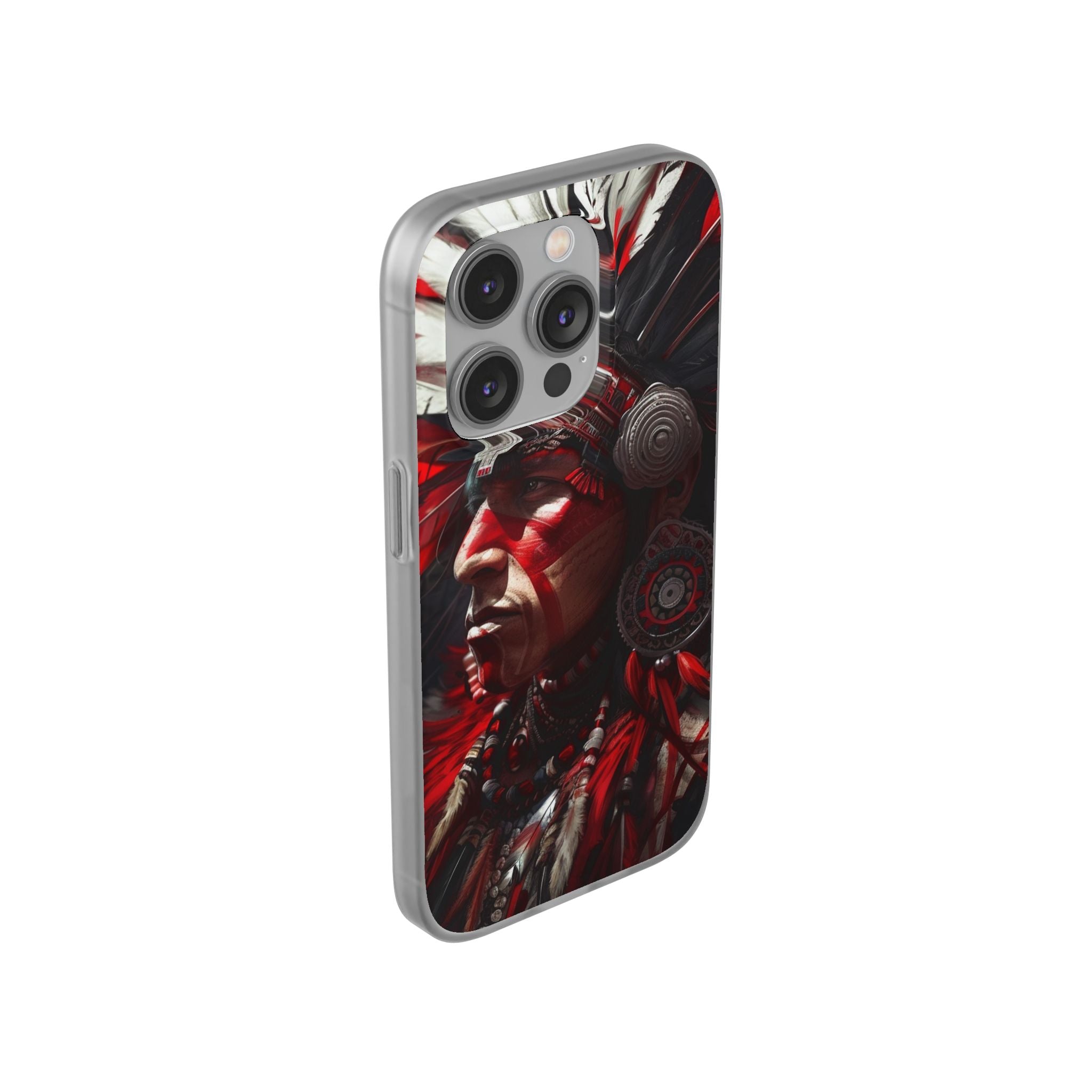 Aztec Loyal Warrior – Flexi Phone Case (iPhone & Samsung • Clear TPU • Made in USA • Personalized Option)