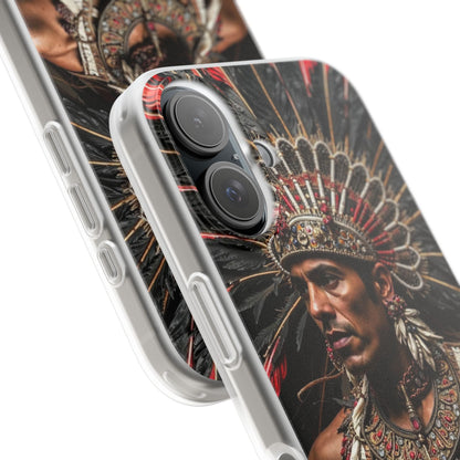 Aztec Sun Guardian – Flexi Phone Case (iPhone & Samsung • Clear TPU • Made in USA • Personalized Option)