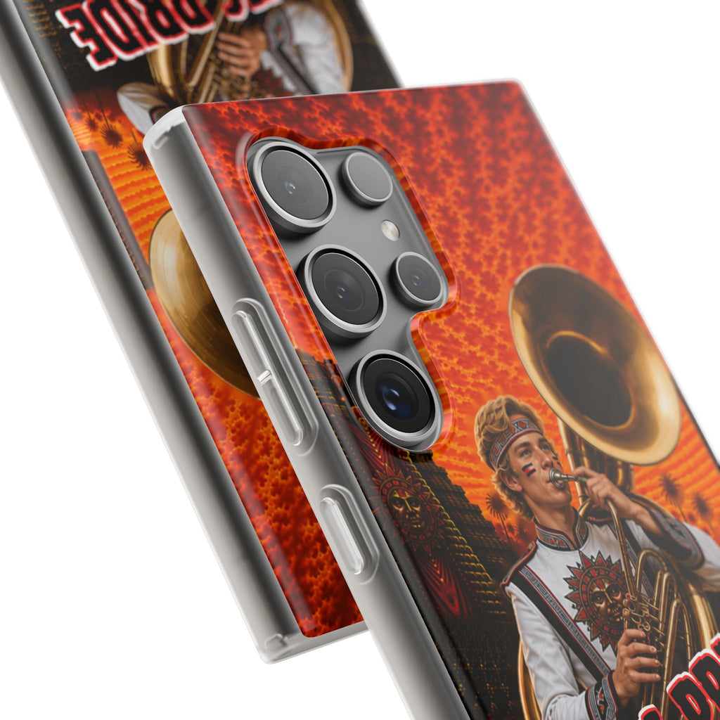 Aztec Band Warrior – Flexi Phone Case (iPhone & Samsung • Clear TPU • Made & Shipped in the USA • 🚚 FREE USA Shipping • Personalized Option)
