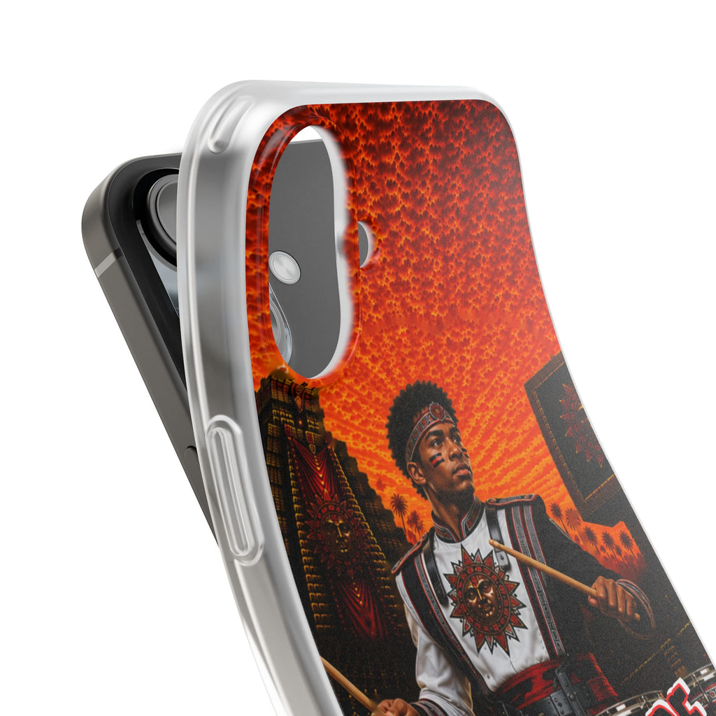 Aztec Band Warrior – Flexi Phone Case (iPhone & Samsung • Clear TPU • Made & Shipped in the USA • 🚚 FREE USA Shipping • Personalized Option)