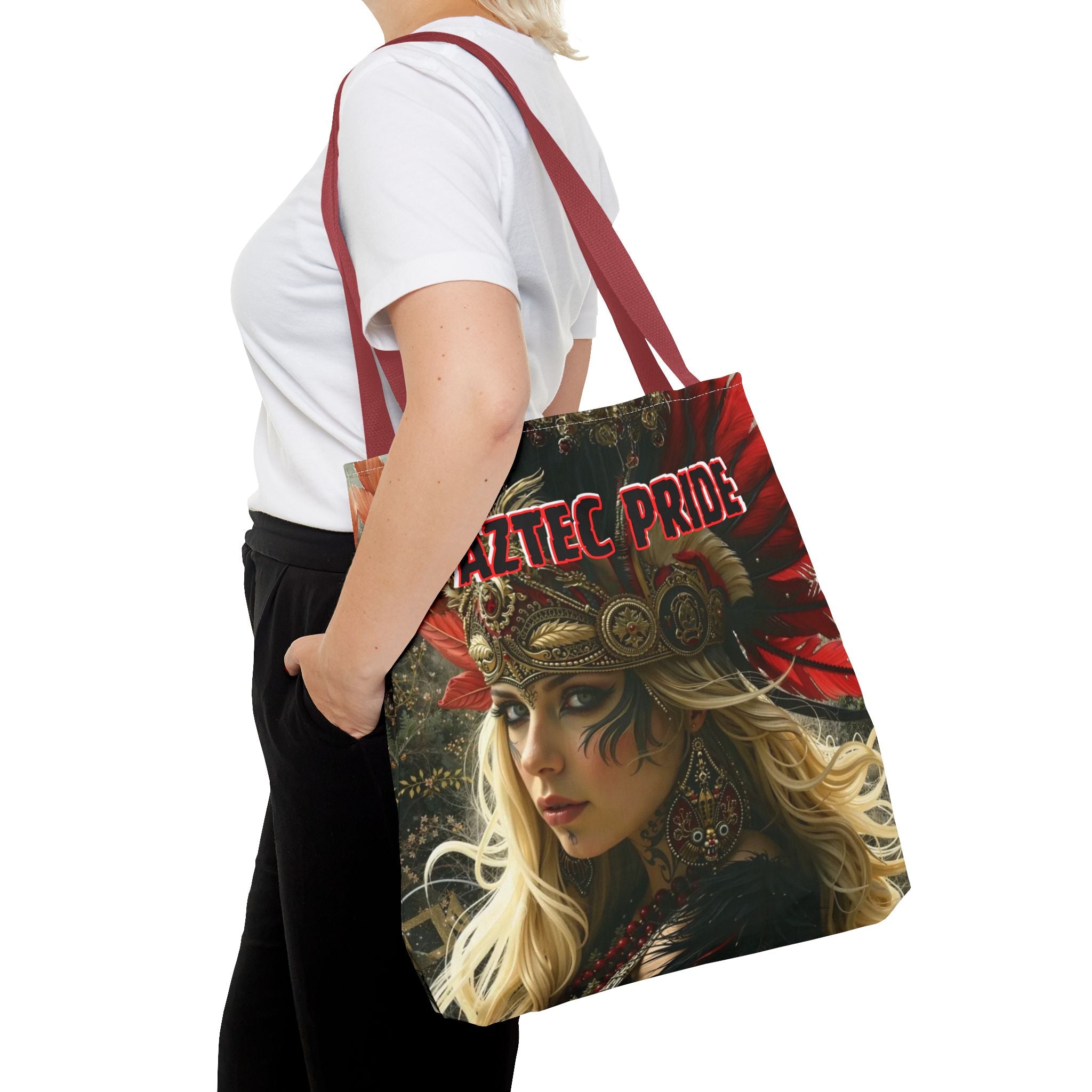 Aztec Fireheart Queen Tote Bag – Aztec-Inspired Reusable Shopping Bag | GringoArte