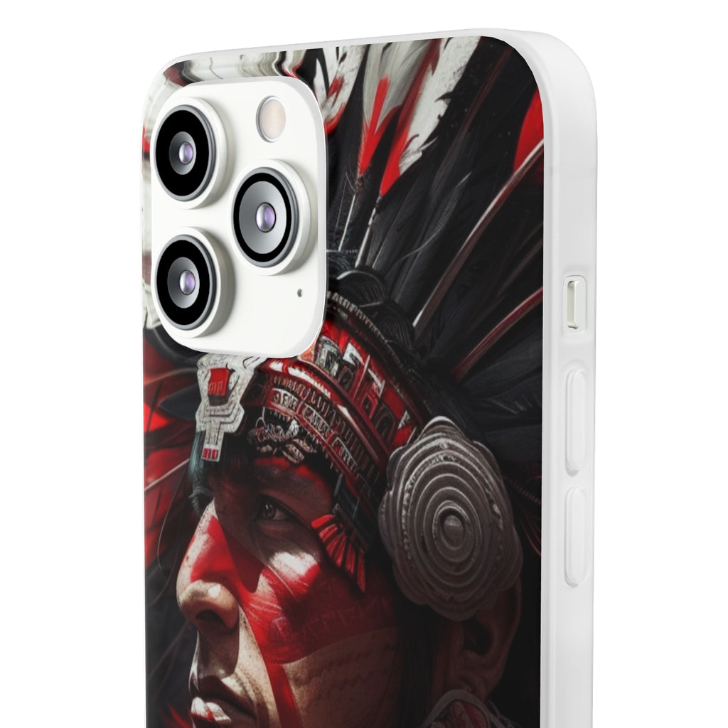 Aztec Loyal Warrior – Flexi Phone Case (iPhone & Samsung • Clear TPU • Made in USA • Personalized Option)