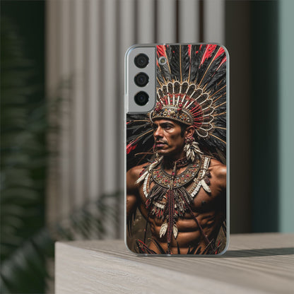 Aztec Sun Guardian – Flexi Phone Case (iPhone & Samsung • Clear TPU • Made in USA • Personalized Option)