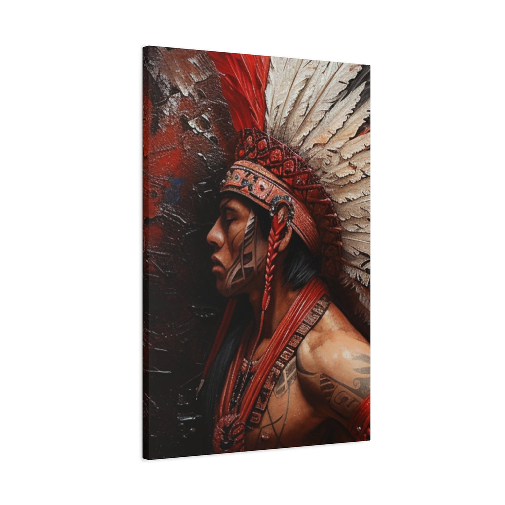 Aztec Noble Warrior – Bold Aztec Wall Art Canvas
