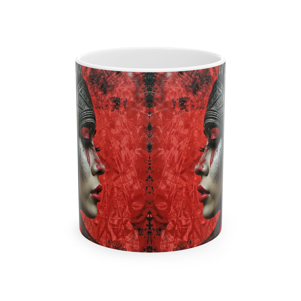 Aztec Fearless Goddess – Ceramic Mug (11oz, 15oz • Dishwasher & Microwave Safe • Made in USA • Personalized Option)
