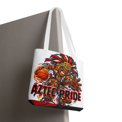 Aztec Basketball Savage Warrior Tote Bag