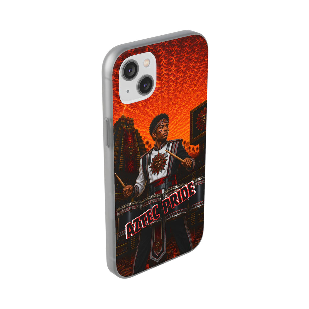 Aztec Band Warrior – Flexi Phone Case (iPhone & Samsung • Clear TPU • Made & Shipped in the USA • 🚚 FREE USA Shipping • Personalized Option)