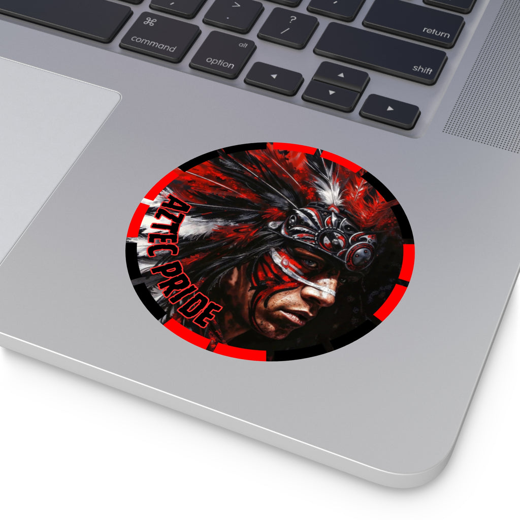 Aztec King of Kings Round Vinyl Sticker – Waterproof Matte Decal (2”–6”)