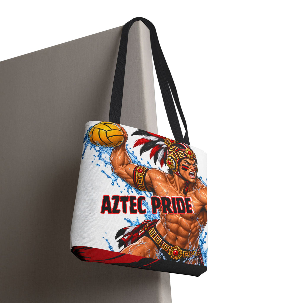 Aztec Water Polo Savage Warrior Tote Bag