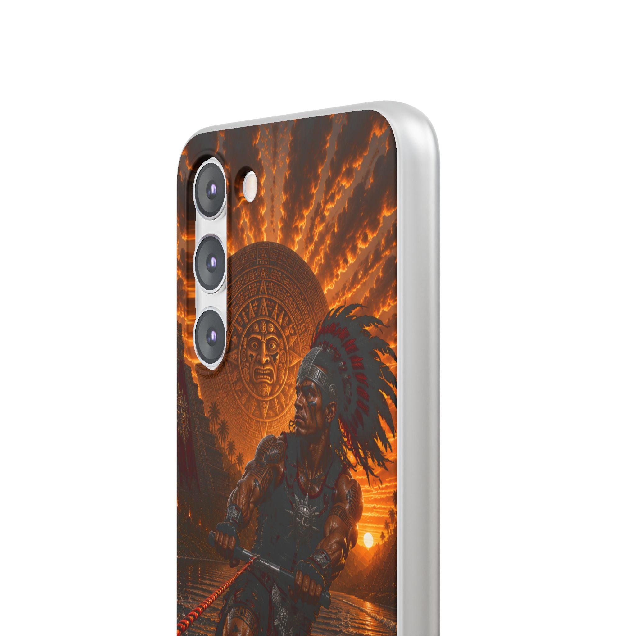 Aztec Wakeboard Male Warrior – Flexi Phone Case (iPhone & Samsung • Clear TPU • Made & Shipped in the USA • 🚚 FREE USA Shipping • Personalized Option)