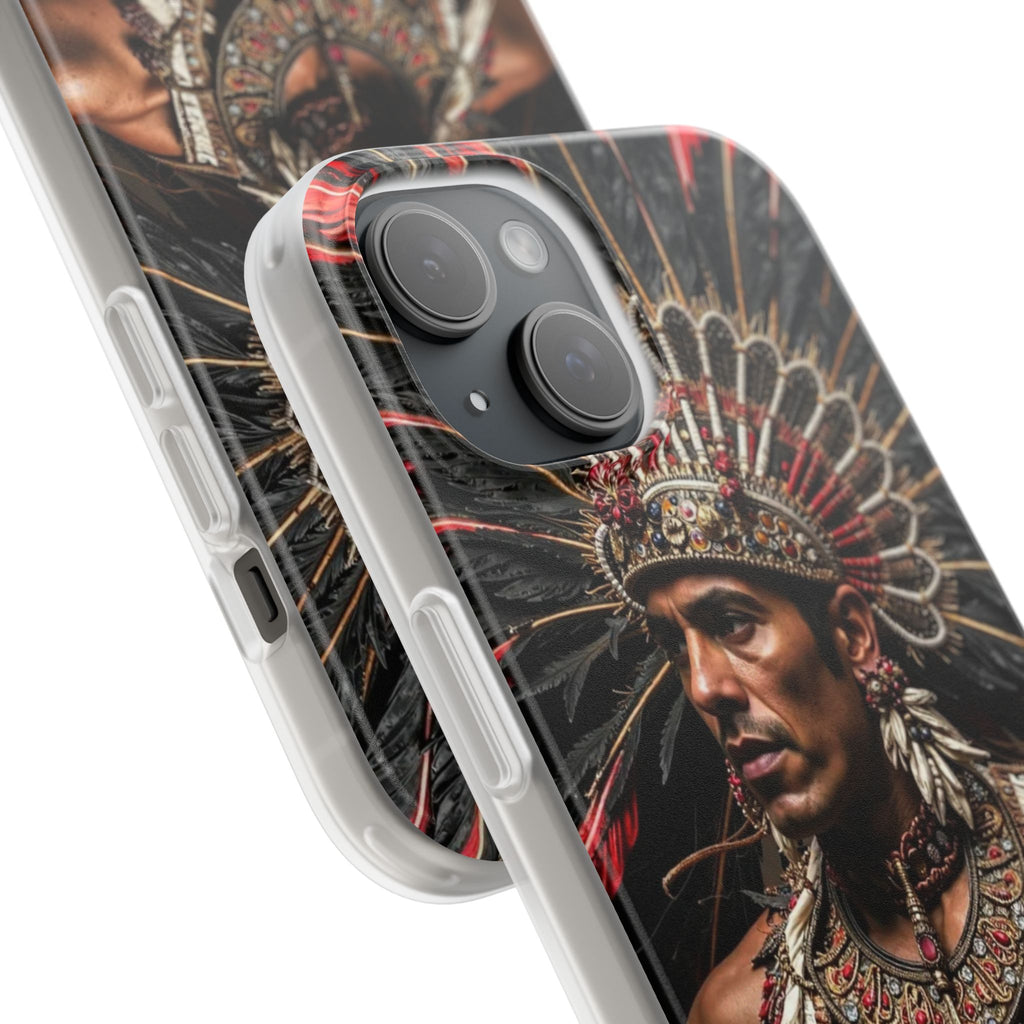 Aztec Sun Guardian – Flexi Phone Case (iPhone & Samsung • Clear TPU • Made in USA • Personalized Option)