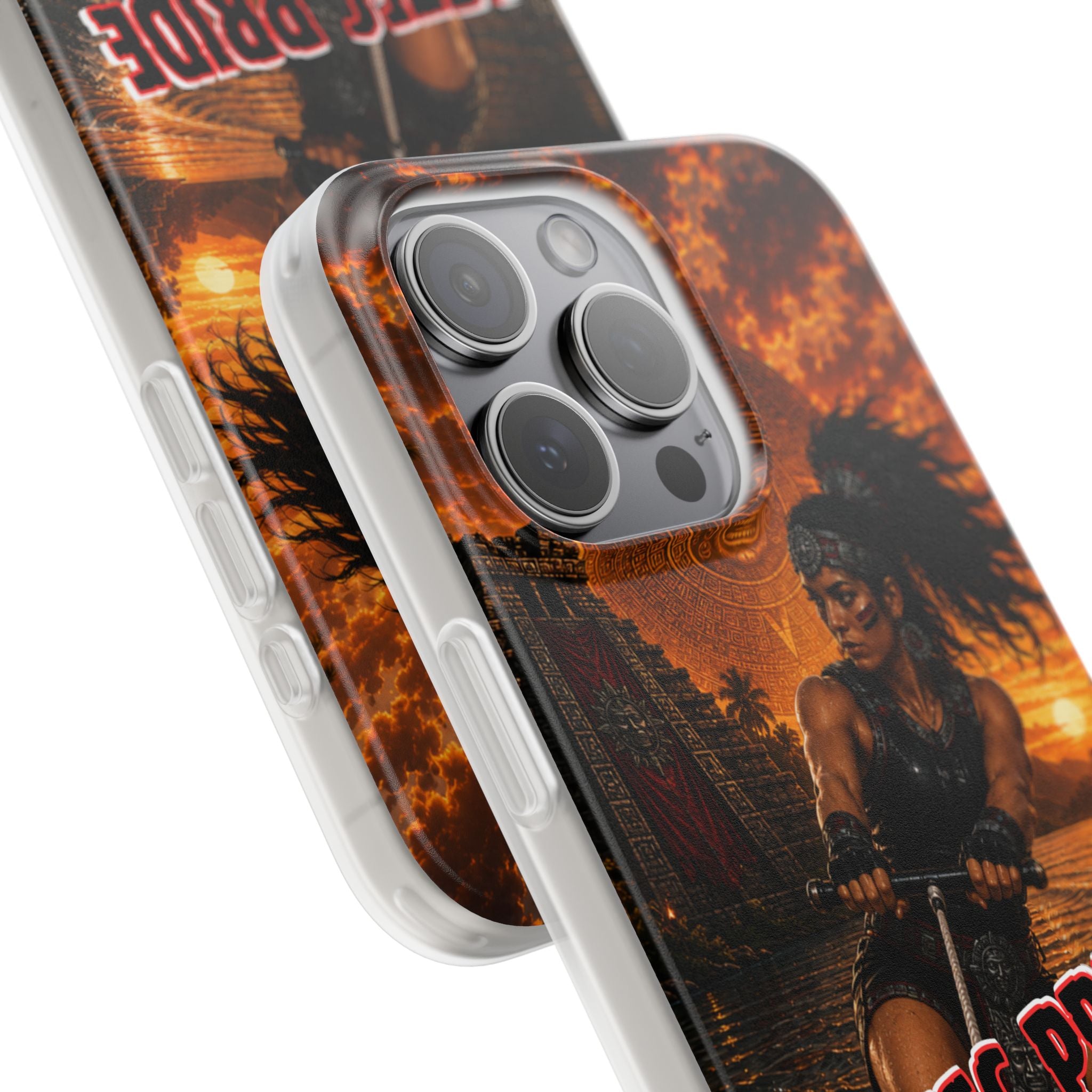 Aztec Wakeboard Female Warrior – Flexi Phone Case (iPhone & Samsung • Clear TPU • Made & Shipped in the USA • 🚚 FREE USA Shipping • Personalized Option)