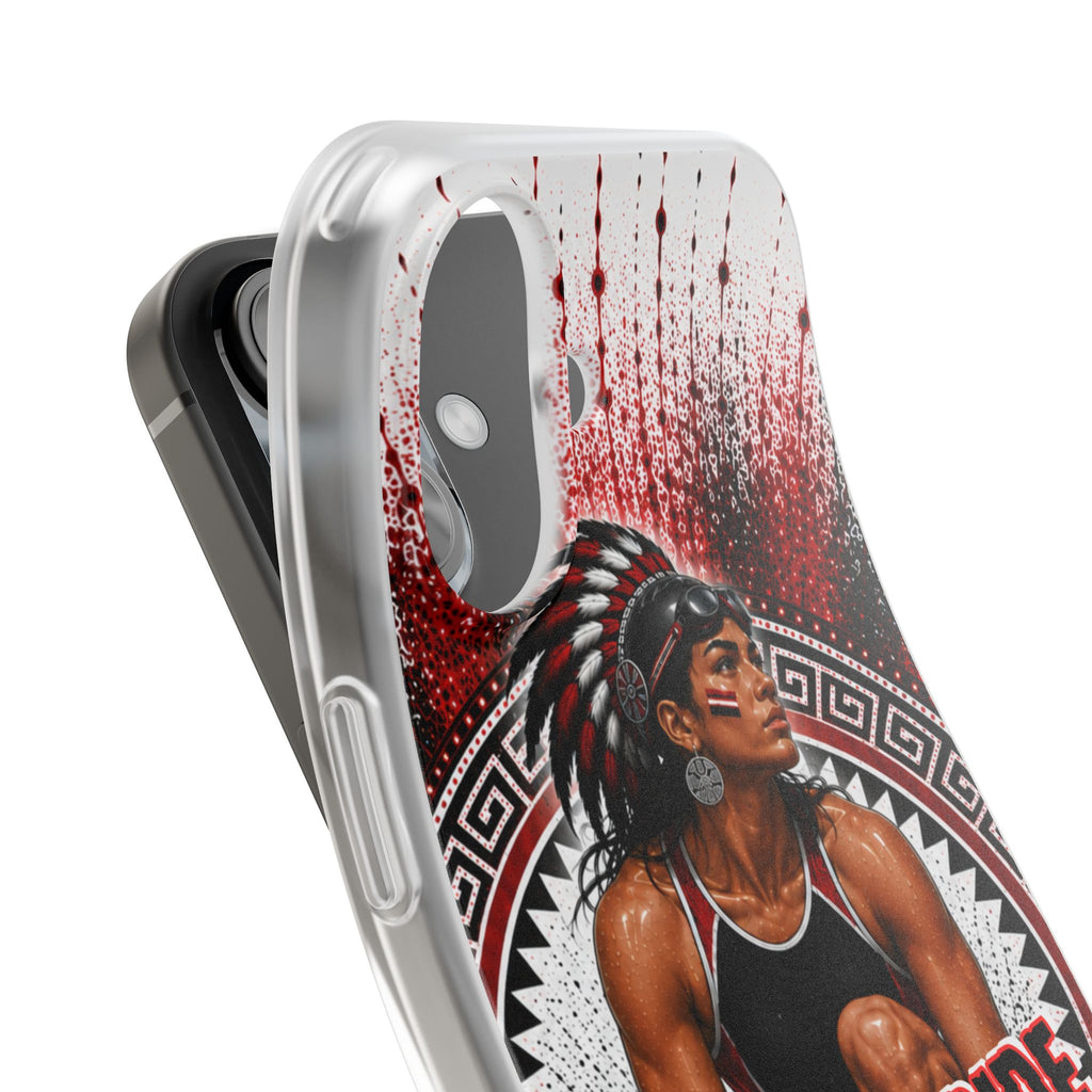 Aztec Swim & Dive Warrior – Flexi Phone Case (iPhone & Samsung • Clear TPU • Made & Shipped in the USA • 🚚 FREE USA Shipping • Personalized Option)