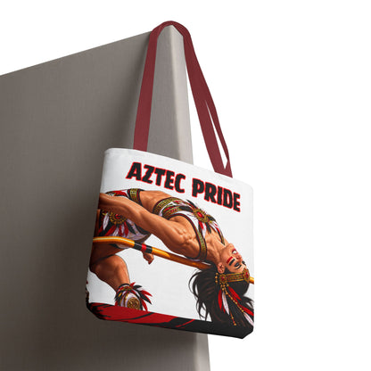 Aztec High Jump Savage Warrior Tote Bag
