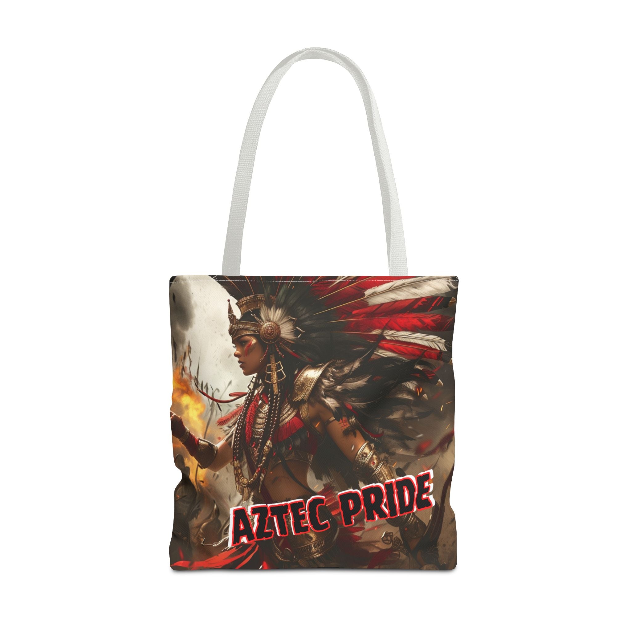 Aztec Warrior Queen Tote Bag – Aztec-Inspired Reusable Shopping Bag | GringoArte