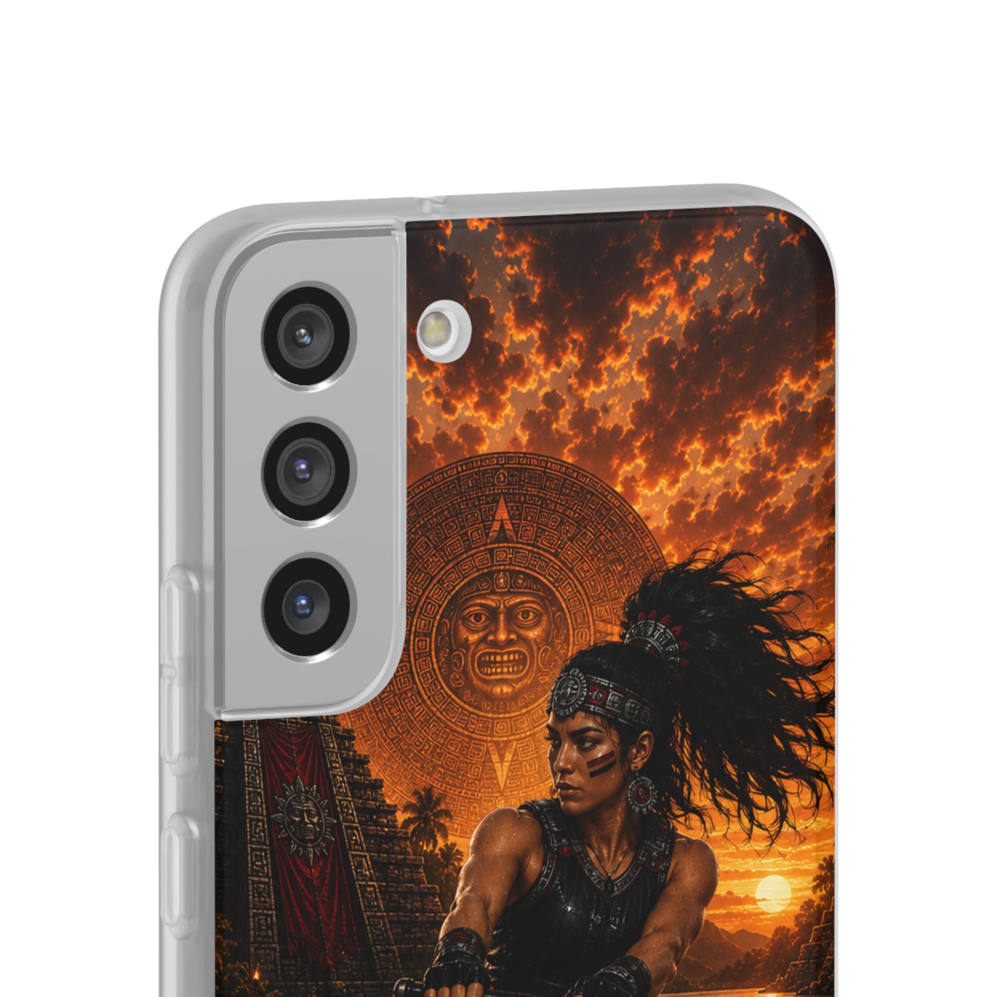 Aztec Wakeboard Female Warrior – Flexi Phone Case (iPhone & Samsung • Clear TPU • Made & Shipped in the USA • 🚚 FREE USA Shipping • Personalized Option)