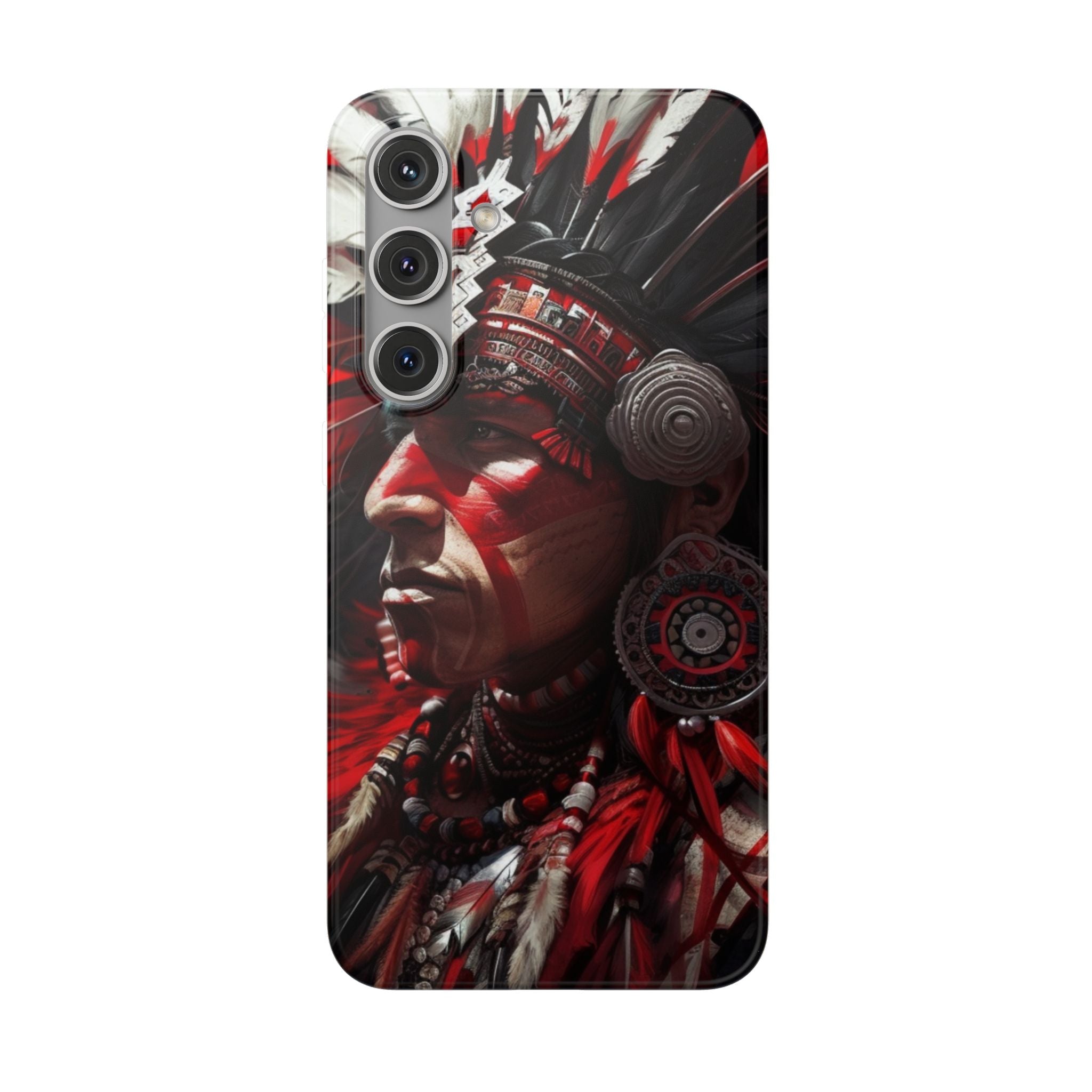 Aztec Loyal Warrior – Flexi Phone Case (iPhone & Samsung • Clear TPU • Made in USA • Personalized Option)