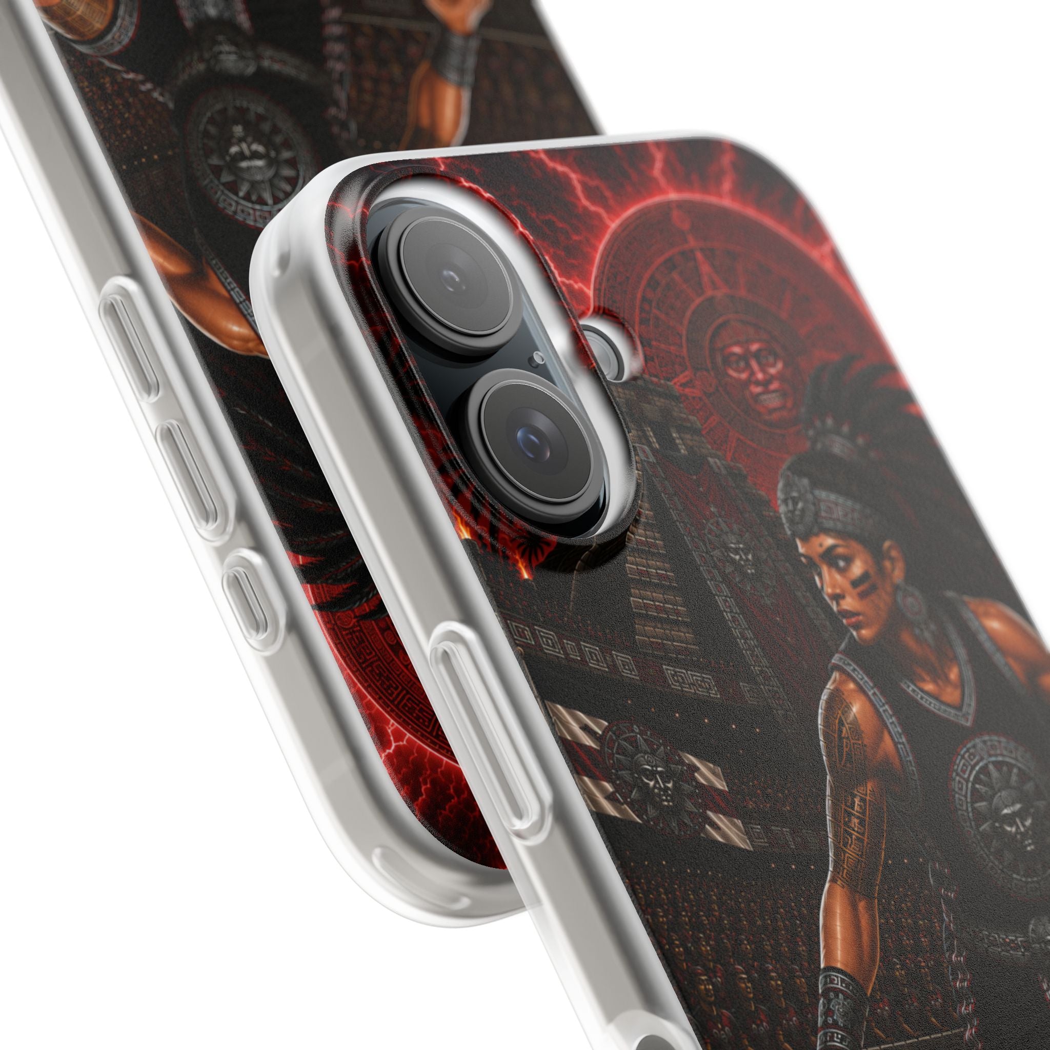 Aztec Basketball Female Warrior – Flexi Phone Case (iPhone & Samsung • Clear TPU • Made & Shipped in the USA • 🚚 FREE USA Shipping • Personalized Option)